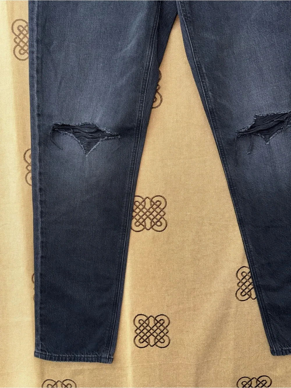 American Eagle Mom Jeans Womens Straight Leg 90s Washed Black Gray High Rise - Picture 3 of 16
